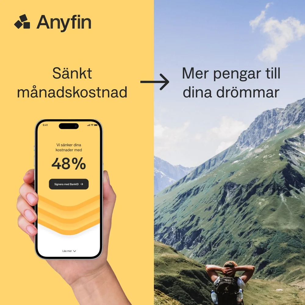 Anyfin social ad variant