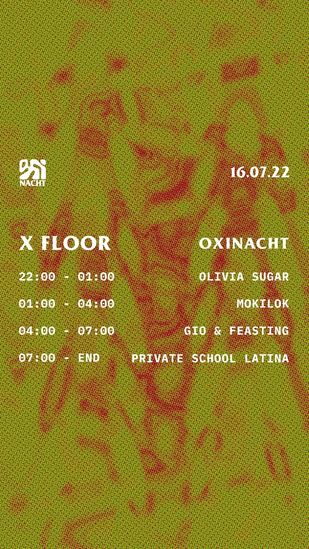 OXI event lineup poster