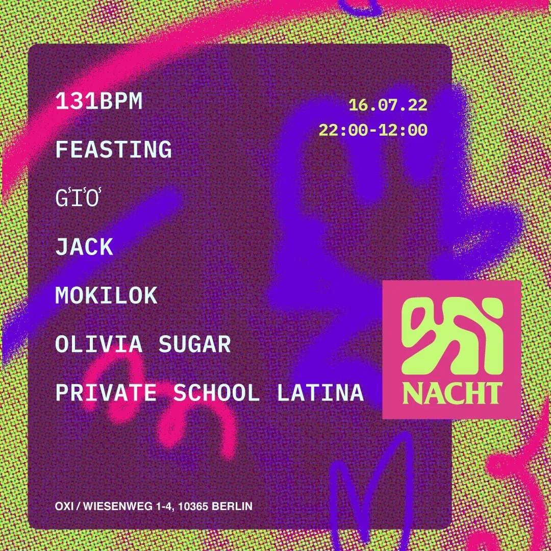 OXI Nacht event poster