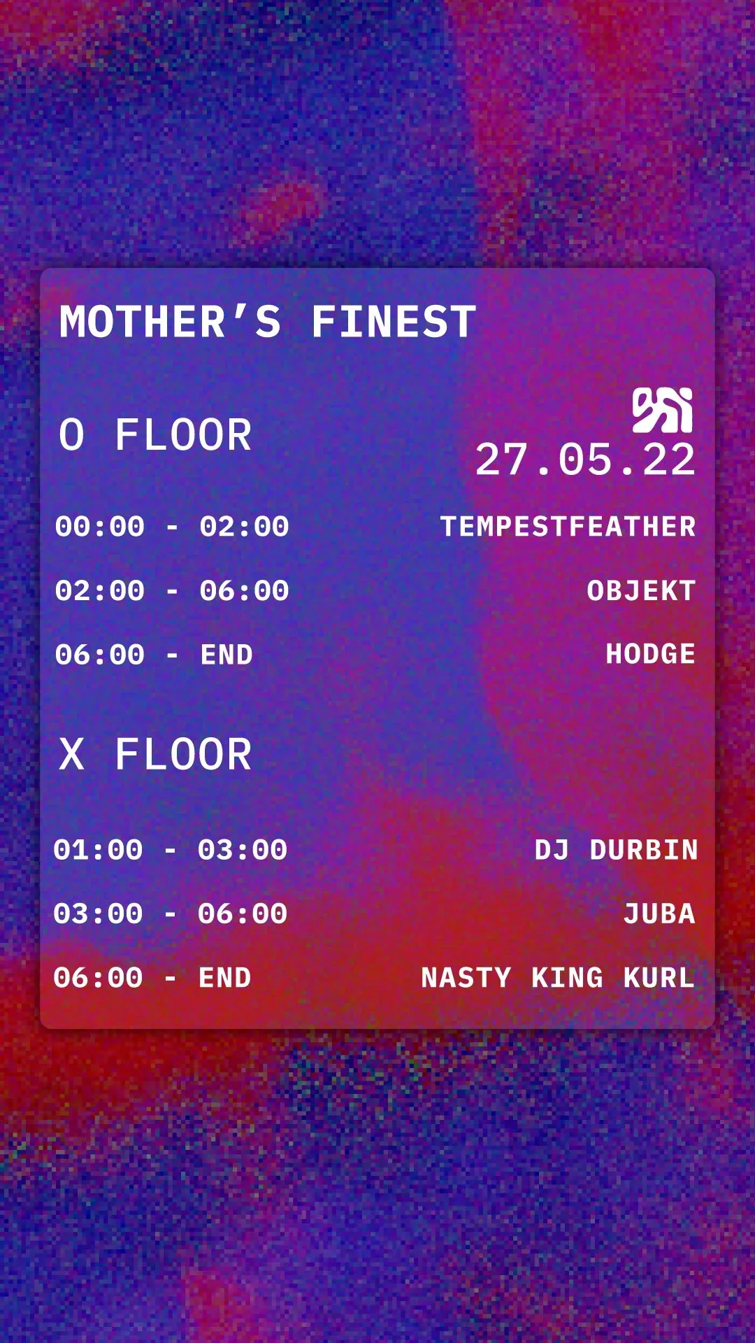 OXI event lineup poster