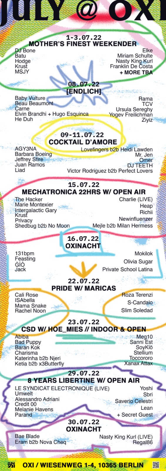 OXI July promo poster