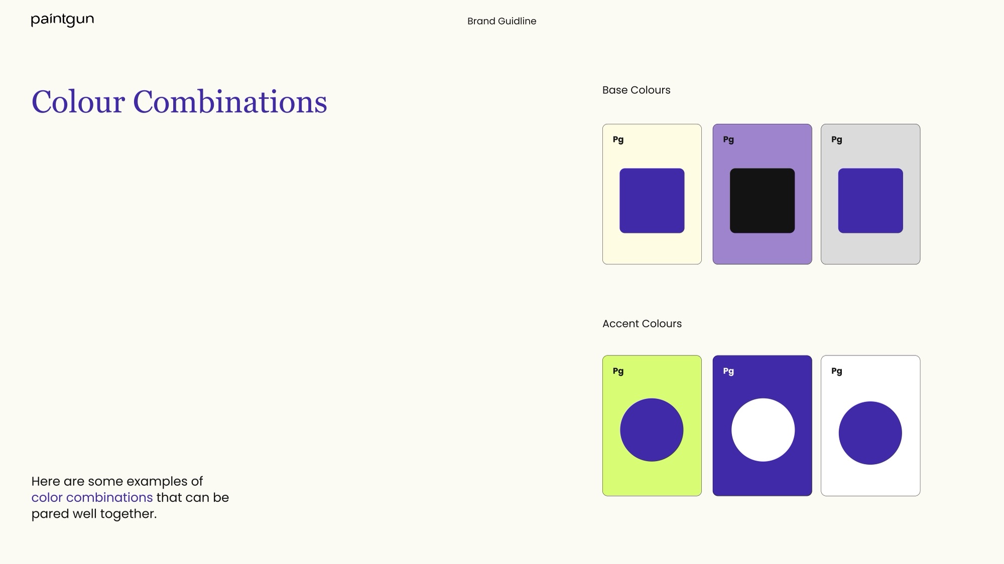 Paintgun colour combinations