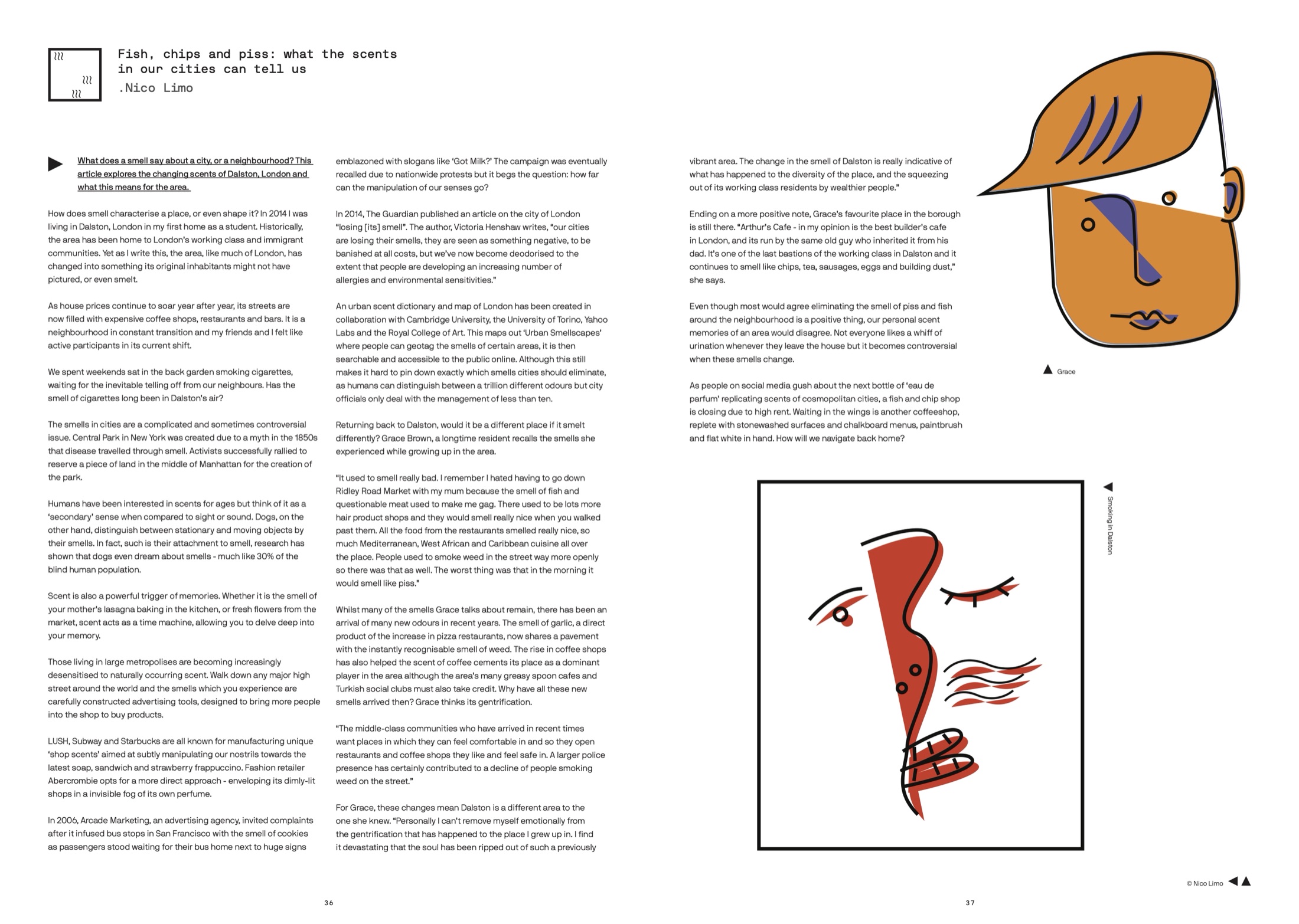 Fish, Chips and Piss spread, published in Eyesore UK